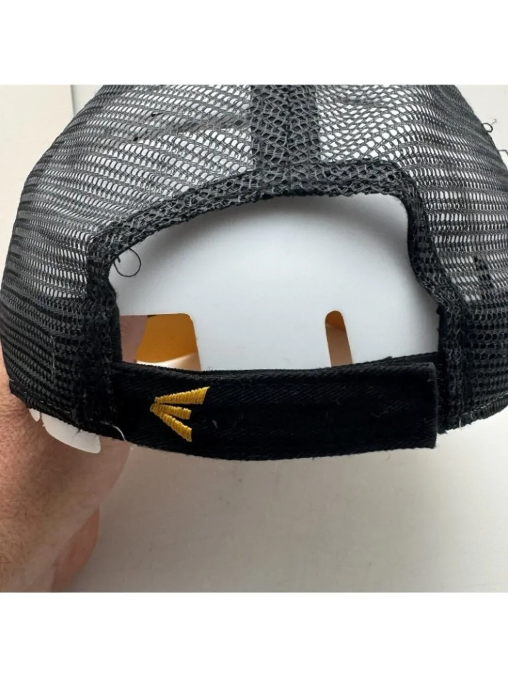 Easton AAA Hockey Cup Trucker Hat Black Yellow Adjustable Cap Showcase Apparel